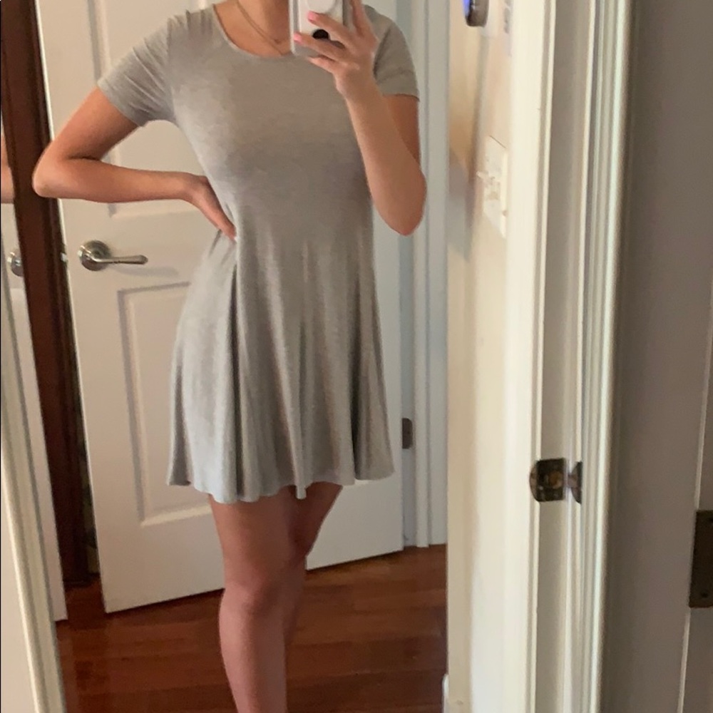 Lush Short Sleeved Cotton Shift Dress